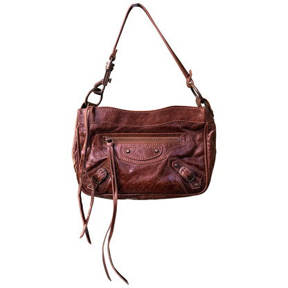 BALENCIAGA BROWN CITY POCHETTE