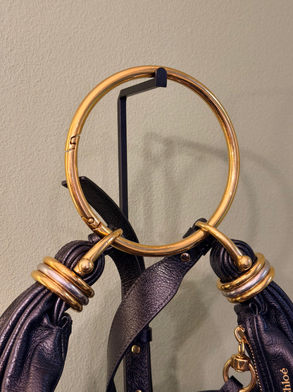 CHLOE BLACK SMALL BRACELET HOBO HANDBAG