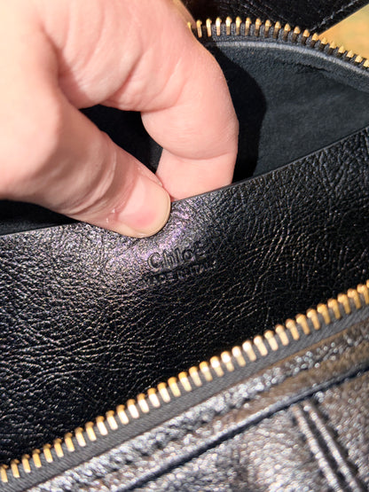 CHLOE BLACK SMALL BRACELET HOBO HANDBAG