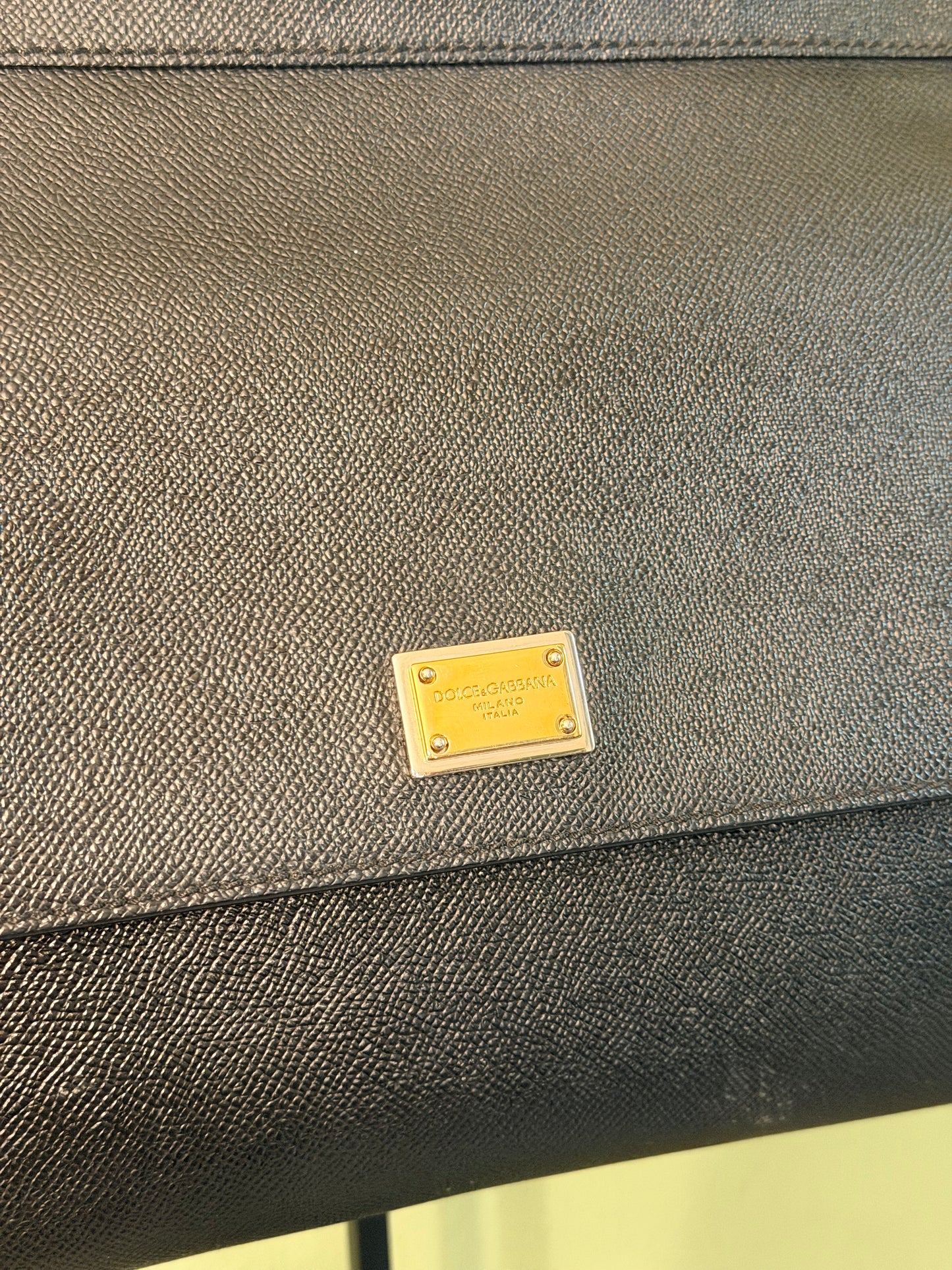 DOLCE & GABBANA BLACK MEDIUM SICILY HANDBAG