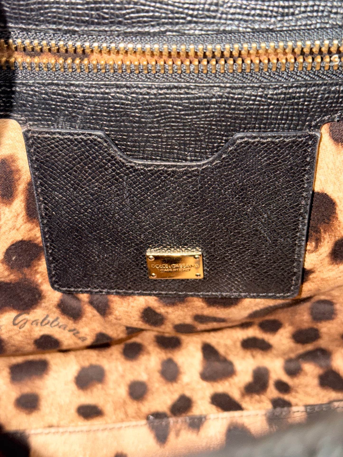 DOLCE & GABBANA BLACK MEDIUM SICILY HANDBAG