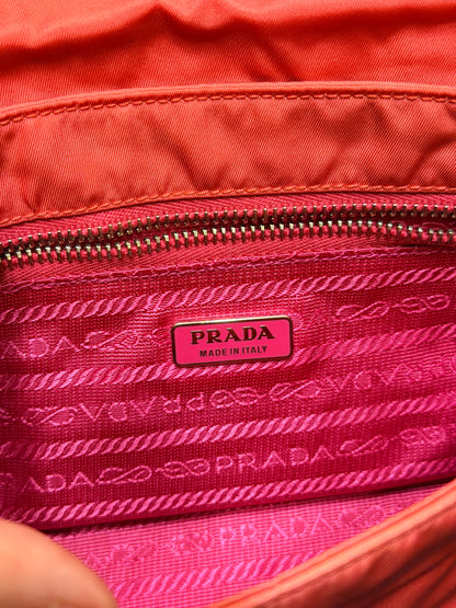 PRADA PINK NYLON SMALL SHOULDER BAG