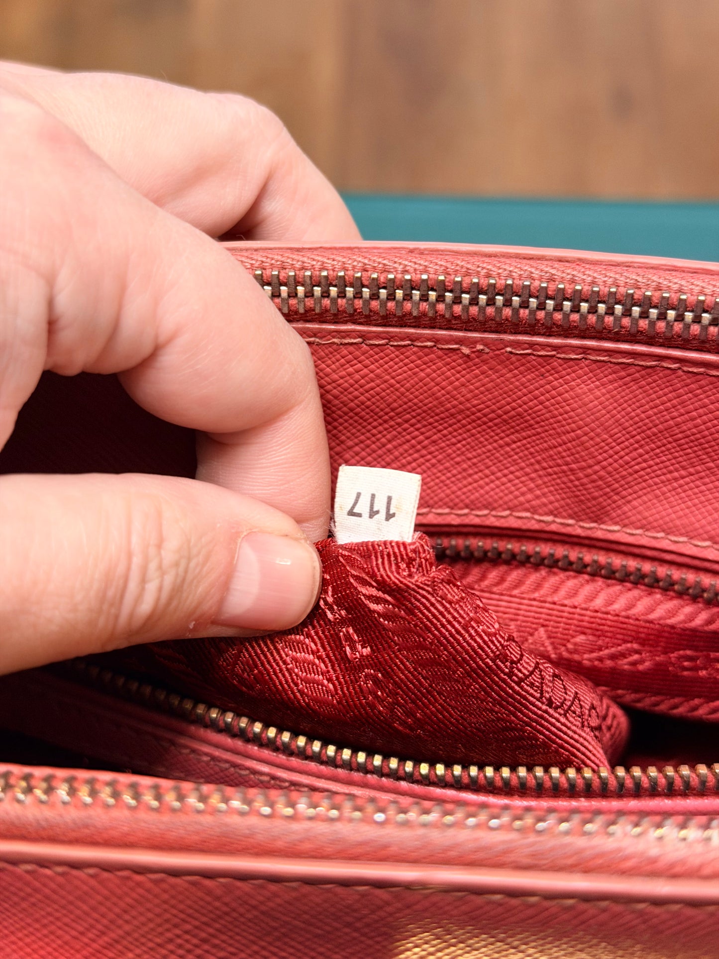 PRADA PINK SAFFIANO SMALL GALLERIA HANDBAG