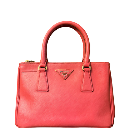 PRADA PINK SAFFIANO SMALL GALLERIA HANDBAG