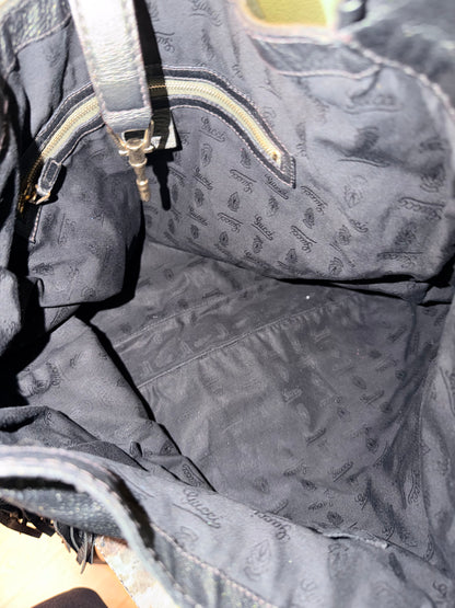 GUCCI METALLIC GREEN LARGE NEW JACKIE SHOULDER BAG