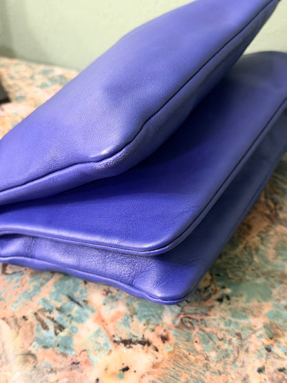 CÈLINE ELECTRIC BLUE LARGE TRIO CROSSBODY BAG