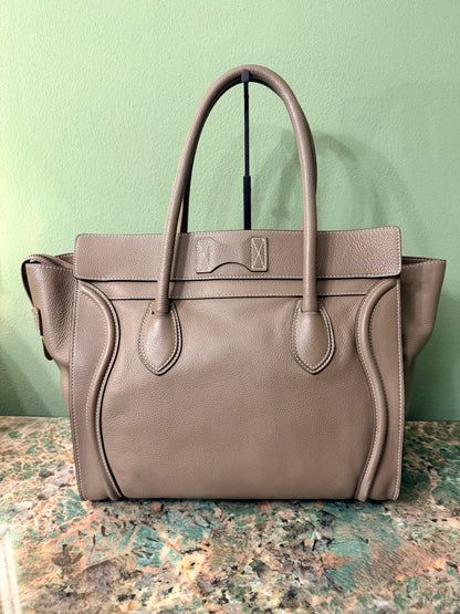 CÈLINE TAUPE LARGE SHOULDER LUGGAGE
