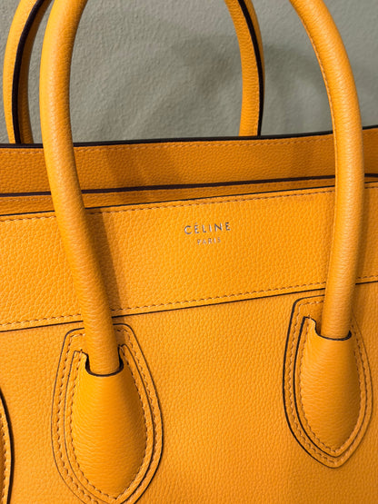 CÈLINE MUSTARD YELLOW MINI LUGGAGE HANDBAG