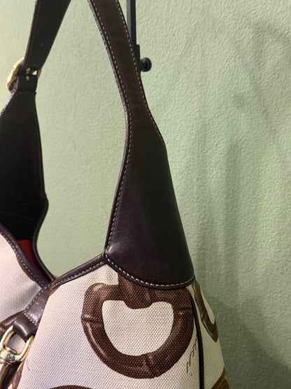 GUCCI HORSEBIT PRINT BOUVIER HOBO BAG