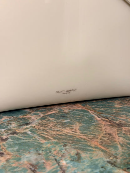 SAINT LAURENT CREAM ANNE MARIE SHOULDER BAG
