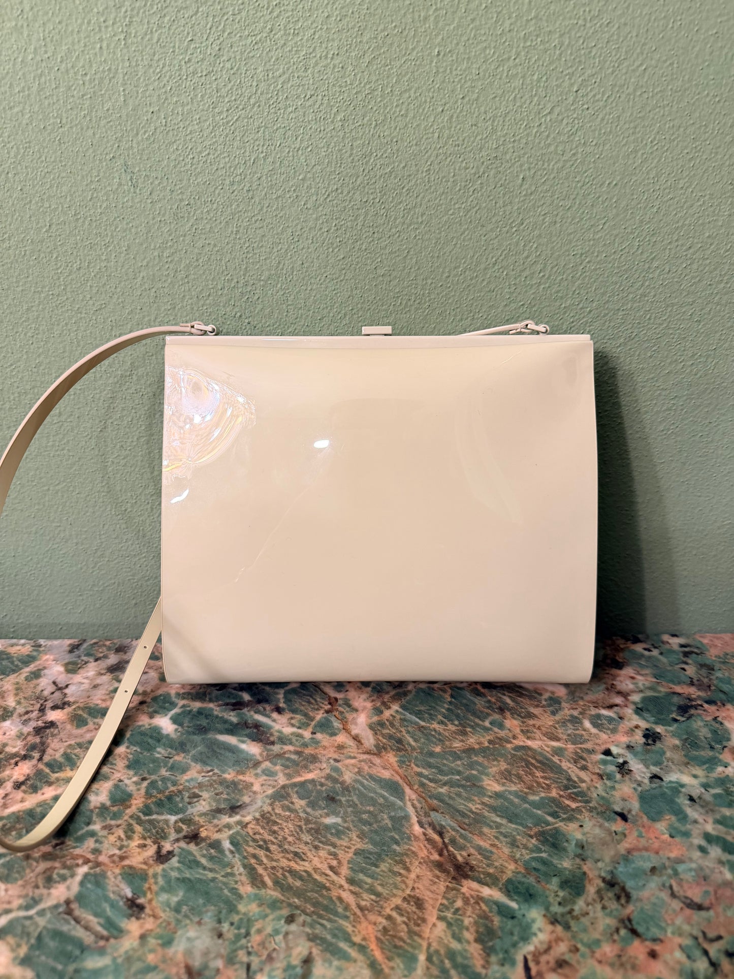 SAINT LAURENT CREAM ANNE MARIE SHOULDER BAG