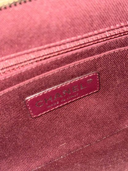 CHANEL DARK BEIGE CHAIN POCHETTE
