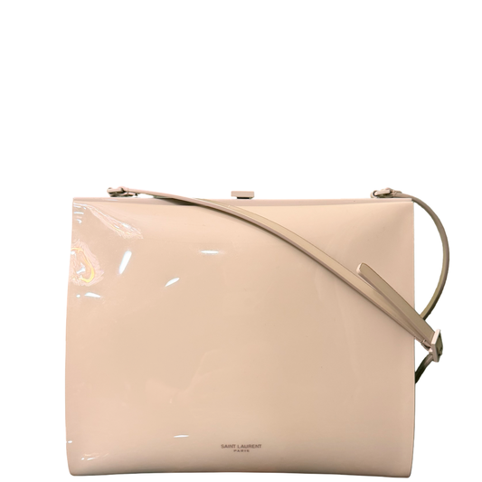 SAINT LAURENT CREAM ANNE MARIE SHOULDER BAG