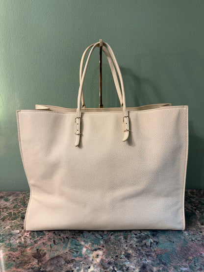 BALENCIAGA BUTTER YELLOW LARGE PAPIER EDGE HANDBAG