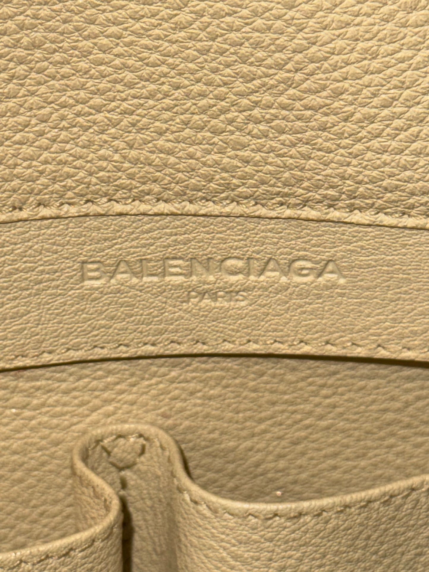 BALENCIAGA BUTTER YELLOW LARGE PAPIER EDGE HANDBAG