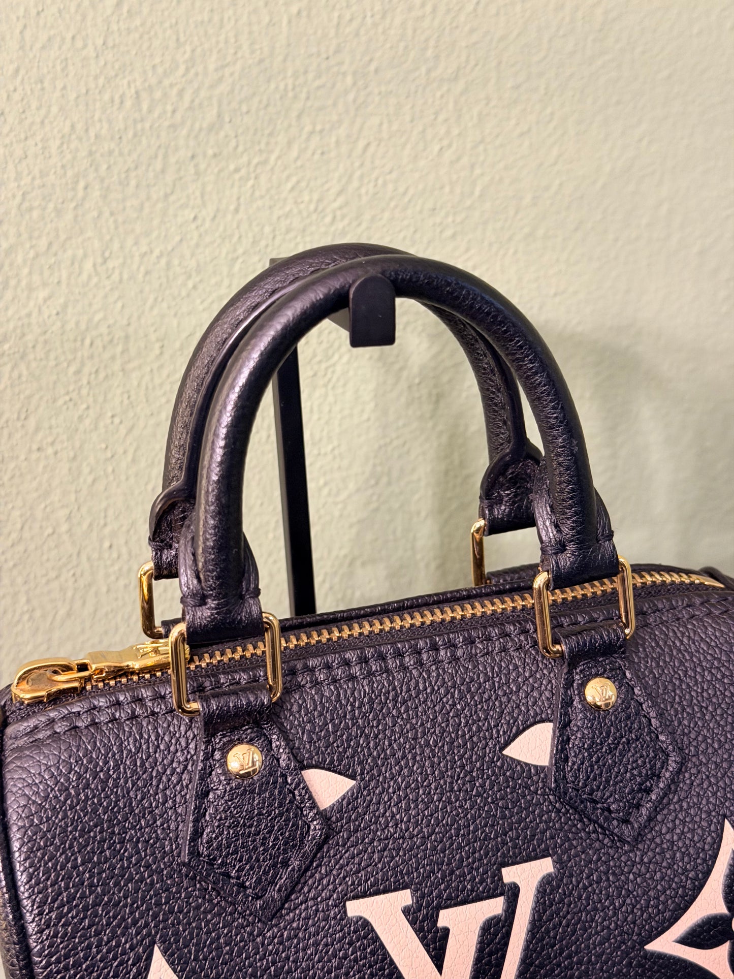 LOUIS VUITTON BLACK EMPREINTE NANO SPEEDY CROSSBODY BAG