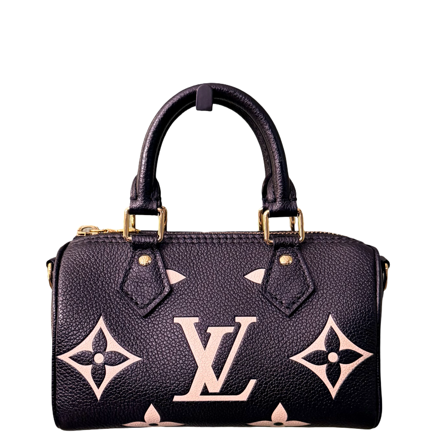 LOUIS VUITTON BLACK EMPREINTE NANO SPEEDY CROSSBODY BAG
