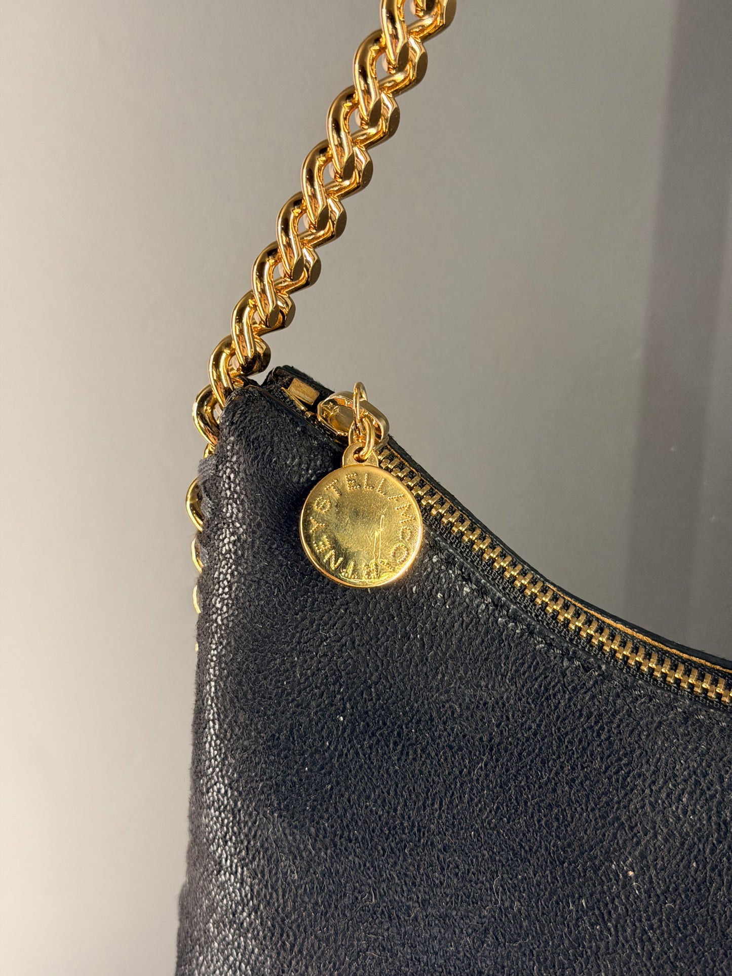 STELLA MCCARTNEY MINI FALABELLA ZIPPED SHOULDER BAG