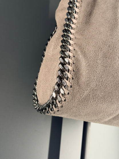 STELLA MCCARTNEY GREY MINI FALABELLA CROSSBODY BAG