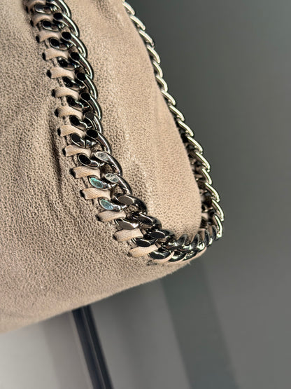 STELLA MCCARTNEY GREY MINI FALABELLA CROSSBODY BAG