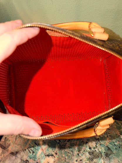 LOUIS VUITTON ORANGE MONOGRAM PERFORATED SPEEDY 30 BOSTON BAG