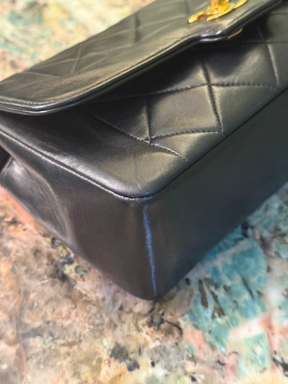 CHANEL BLACK LAMBSKIN SMALL DIANA CROSSBODY BAG