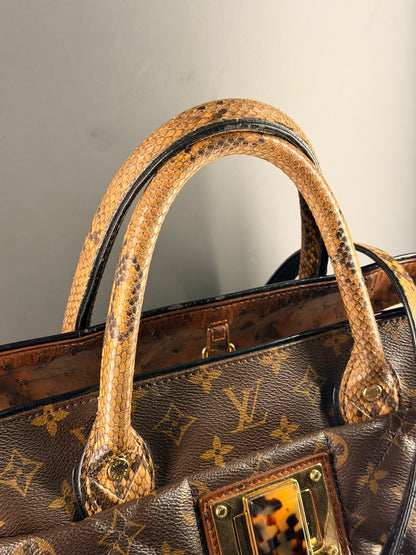 LOUIS VUITTON LIMITED EDITION QUILTED MONOGRAM ETOILE EXOTIC MM HANDBAG