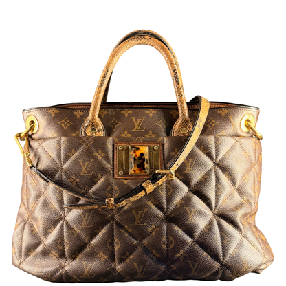LOUIS VUITTON LIMITED EDITION QUILTED MONOGRAM ETOILE EXOTIC MM HANDBAG