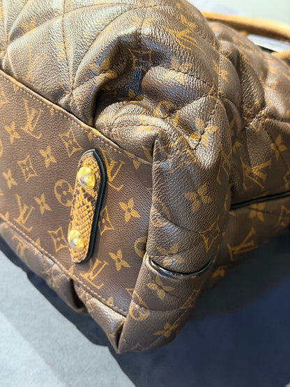 LOUIS VUITTON LIMITED EDITION QUILTED MONOGRAM ETOILE EXOTIC MM HANDBAG