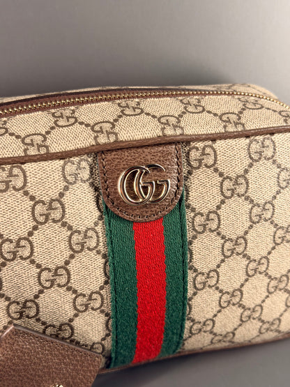 GUCCI GG SUPREME OPHIDIA CAMERA CROSSBODY BAG
