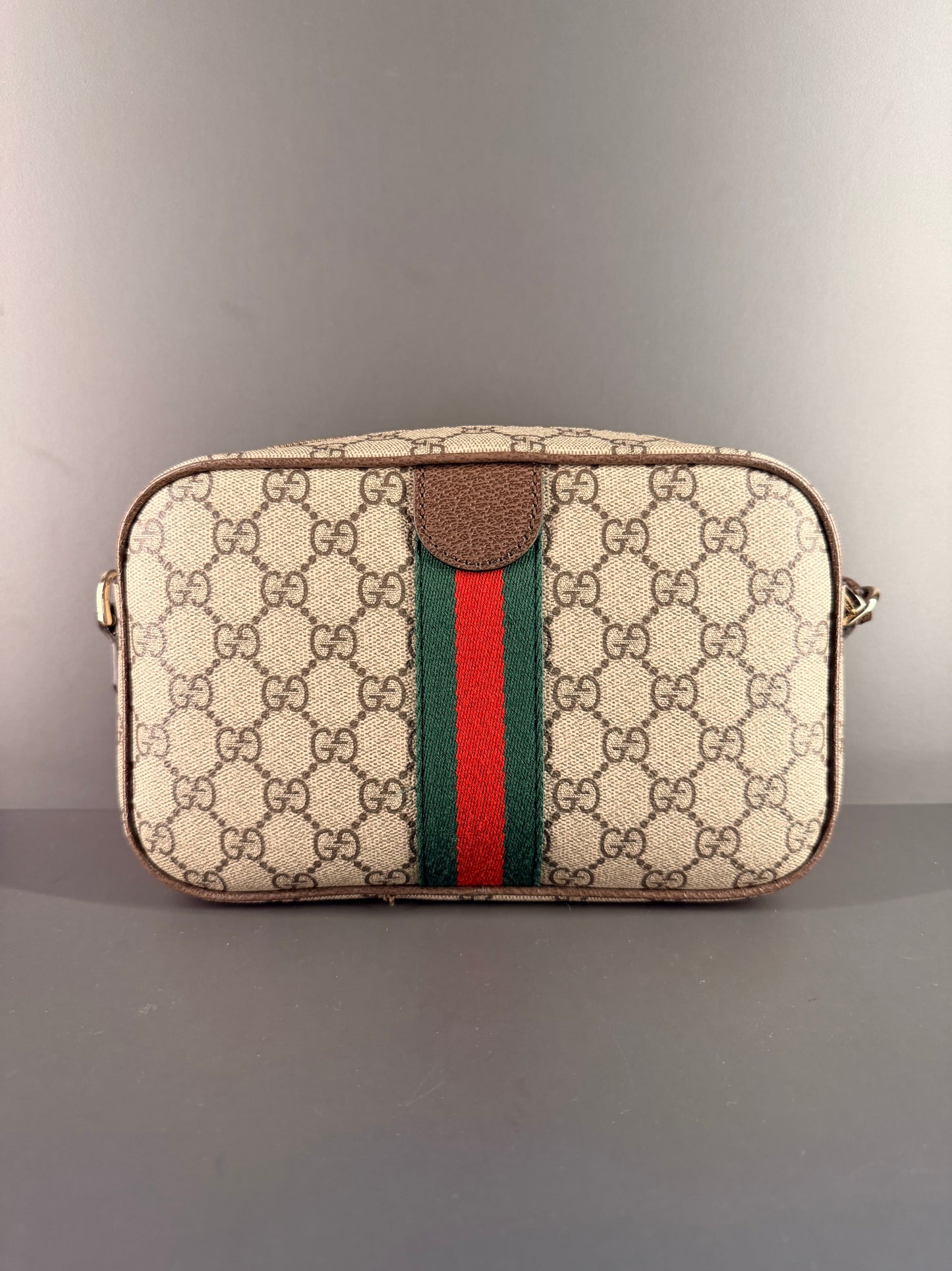 GUCCI GG SUPREME OPHIDIA CAMERA CROSSBODY BAG