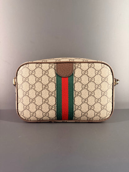 GUCCI GG SUPREME OPHIDIA CAMERA CROSSBODY BAG