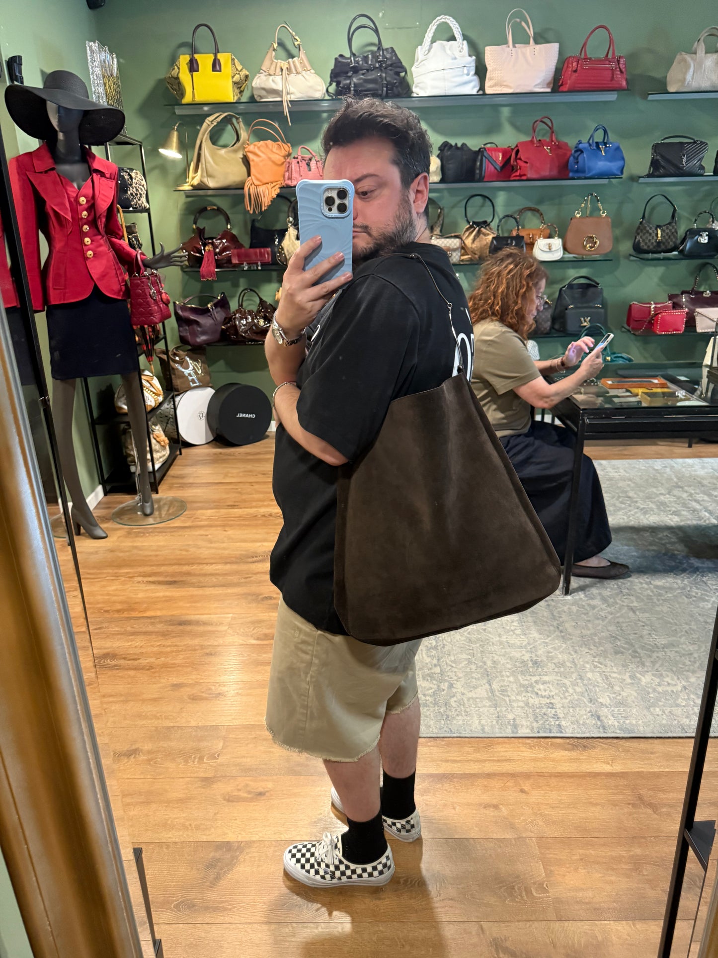 GUCCI BY TOM FORD LARGE BROWN SUEDE HOBO BAG