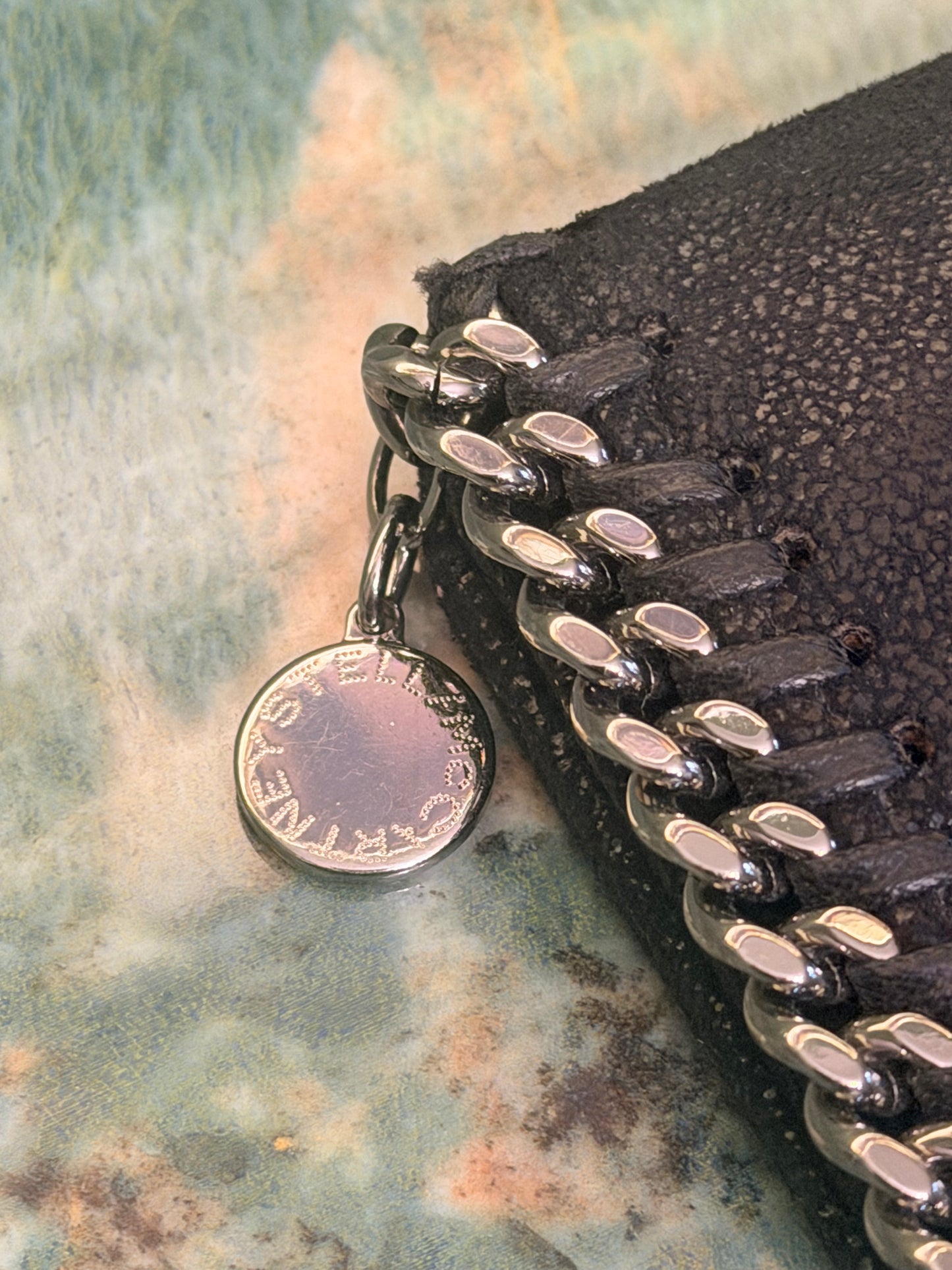 STELLA MCCARTNEY BLACK FALABELLA LONG WALLET