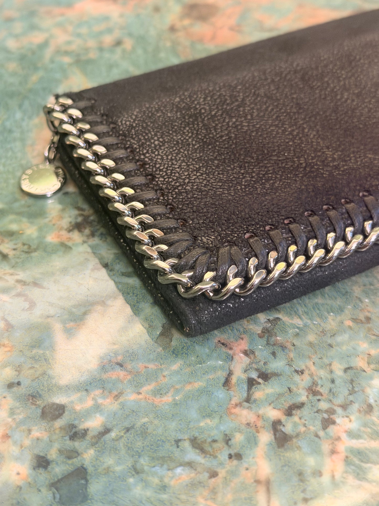 STELLA MCCARTNEY BLACK FALABELLA LONG WALLET