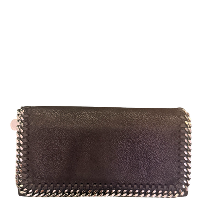 STELLA MCCARTNEY BLACK FALABELLA LONG WALLET