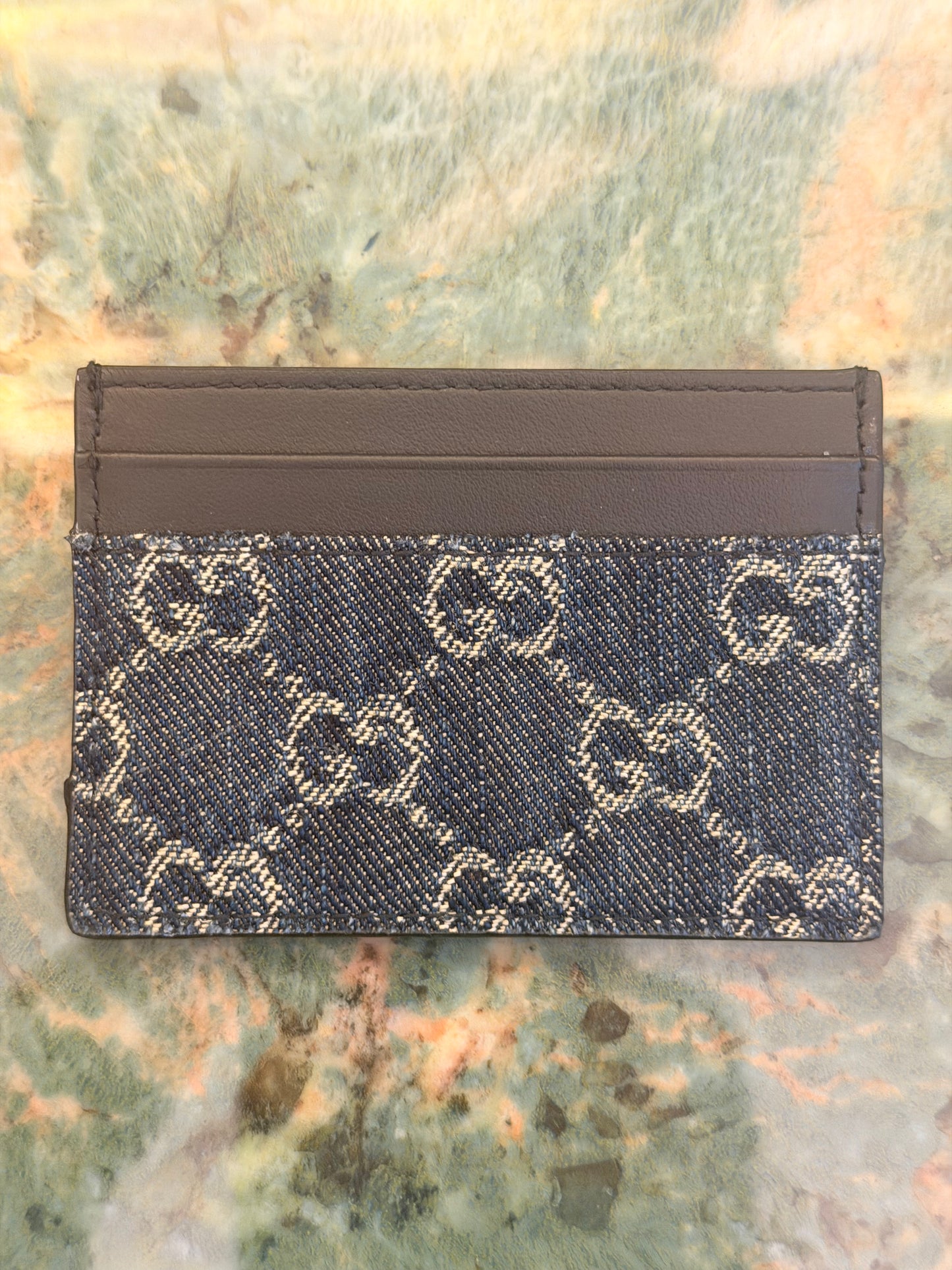 GICCI BLUE DENIM CARD HOLDER