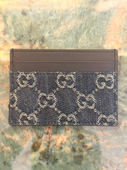 GICCI BLUE DENIM CARD HOLDER