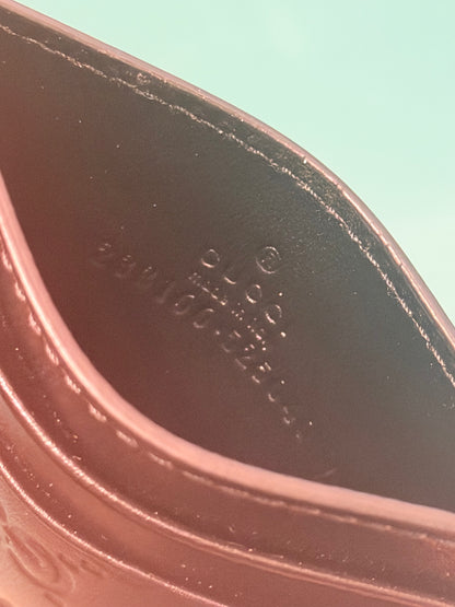 GUCCI BLACK GUCCISSIMA CARD HOLDER