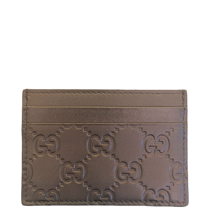GUCCI BLACK GUCCISSIMA CARD HOLDER