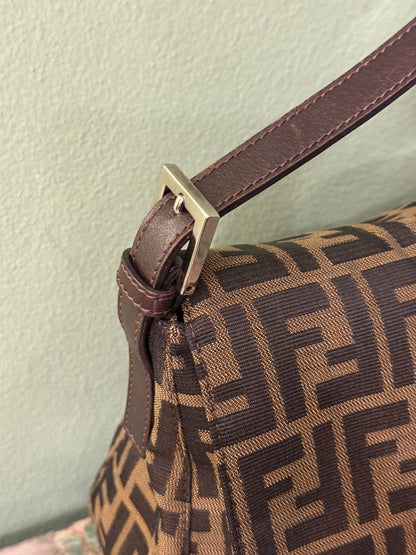 FENDI ZUCCA MAMA BAGUETTE SHOULDER BAG