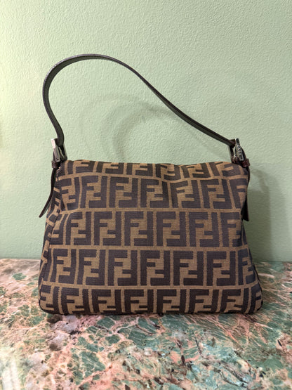 FENDI ZUCCA MAMA BAGUETTE SHOULDER BAG
