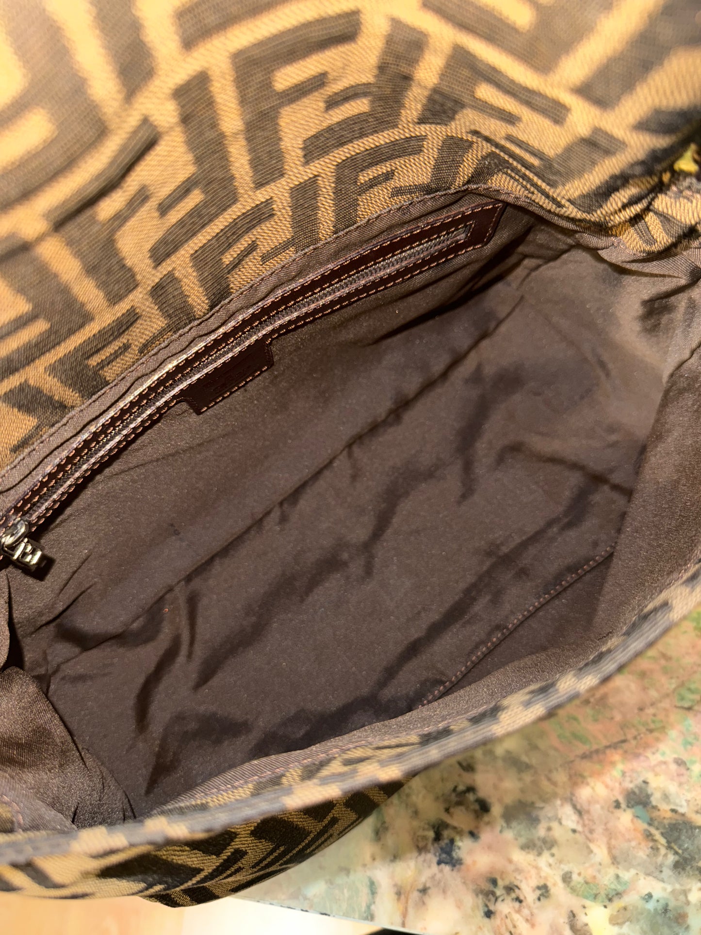 FENDI ZUCCA MAMA BAGUETTE SHOULDER BAG