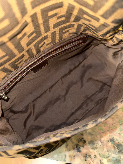 FENDI ZUCCA MAMA BAGUETTE SHOULDER BAG