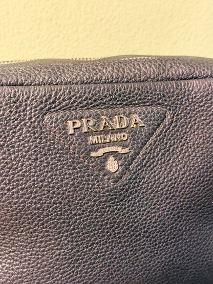PRADA BLACK CERVO CAMERA BAG