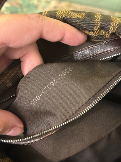 FENDI ZUCCA MAMA BAGUETTE SHOULDER BAG