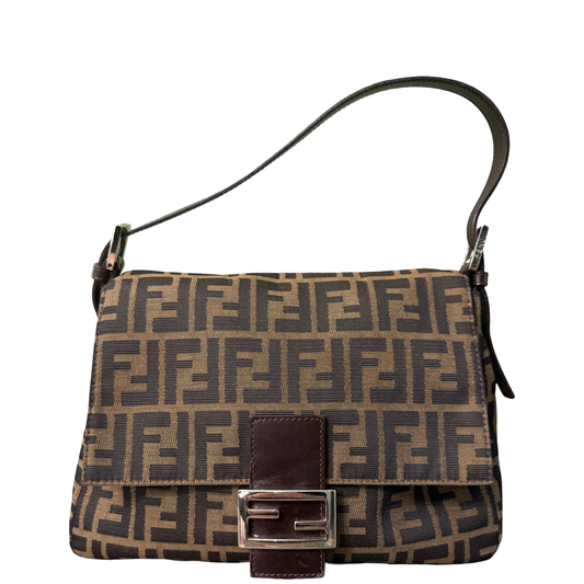 FENDI ZUCCA MAMA BAGUETTE SHOULDER BAG
