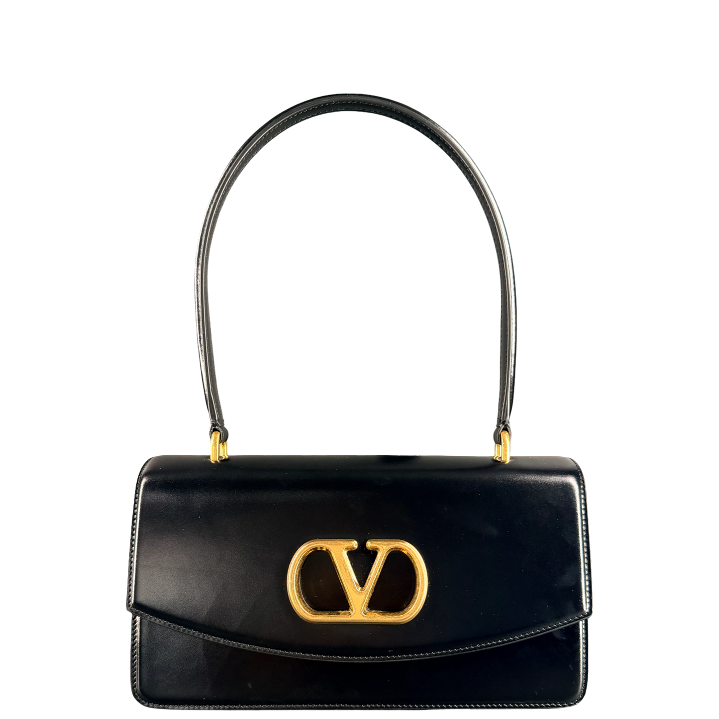 VALENTINO BLACK VAIN SHOULDER BAG
