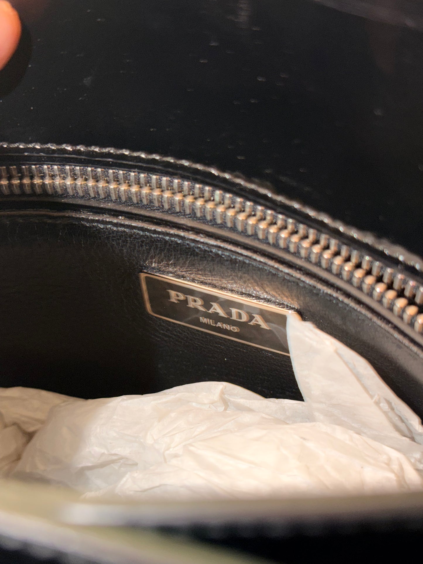 PRADA BLACK SPAZZOLATO FLOWER BUCKET HANDBAG