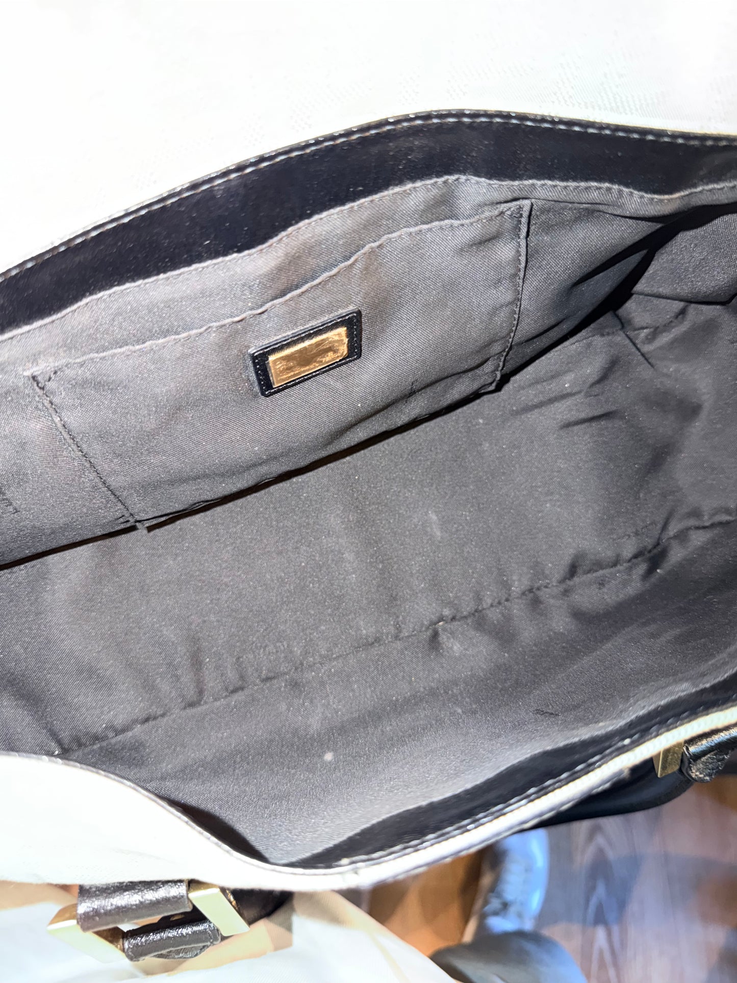 FENDI ZUCCA SHADOW CANVAS EAST WEST SHOULDER BAG